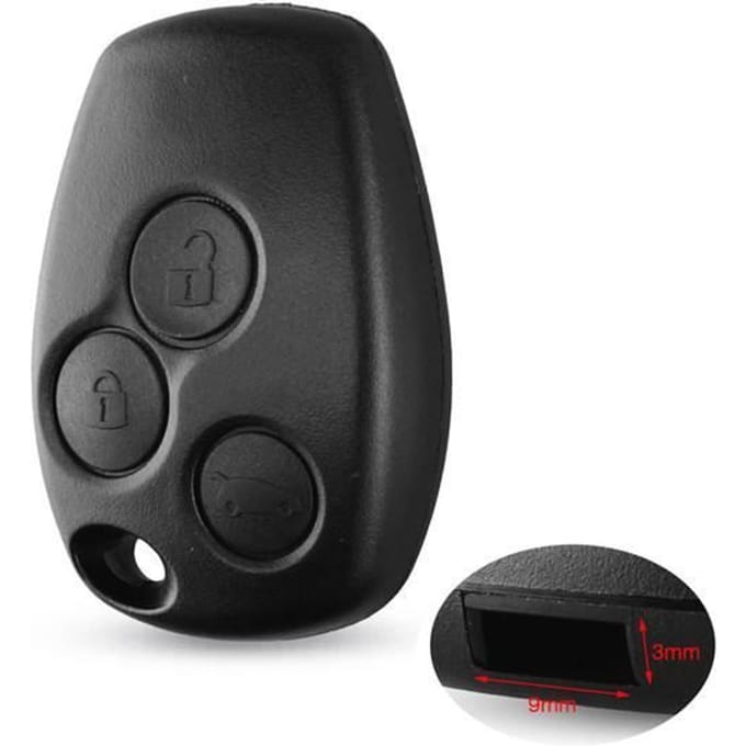 Sleuteletui Kangoo Leeg Behuizing Compatibel Renault 3 Knoppen Plip Kangoo Clio Modus gray