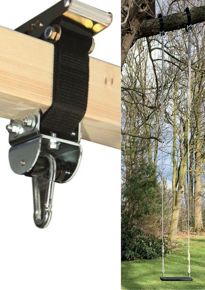 Schommelhaak marathon met spanband 120 cm (1 stuk)