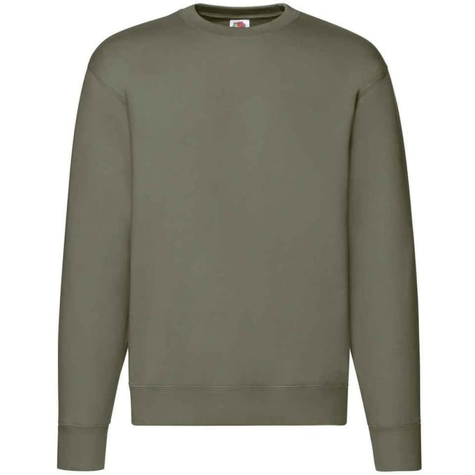 Fruit of the Loom Heren Premium Drop Shoulder Sweatshirt (Klassieke Olijf)