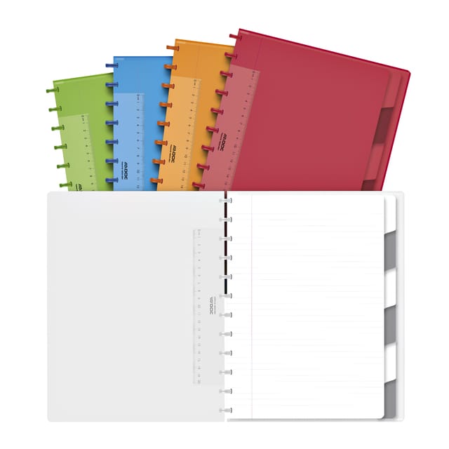 Aurora Adoc Collegeblok - Schrift - Colorlines - A4 - Gelijnd - 1 stuk