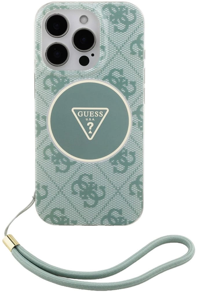 Guess telefoonhoesje voor iPhone 16 Pro - MagSafe geschikt - Groen