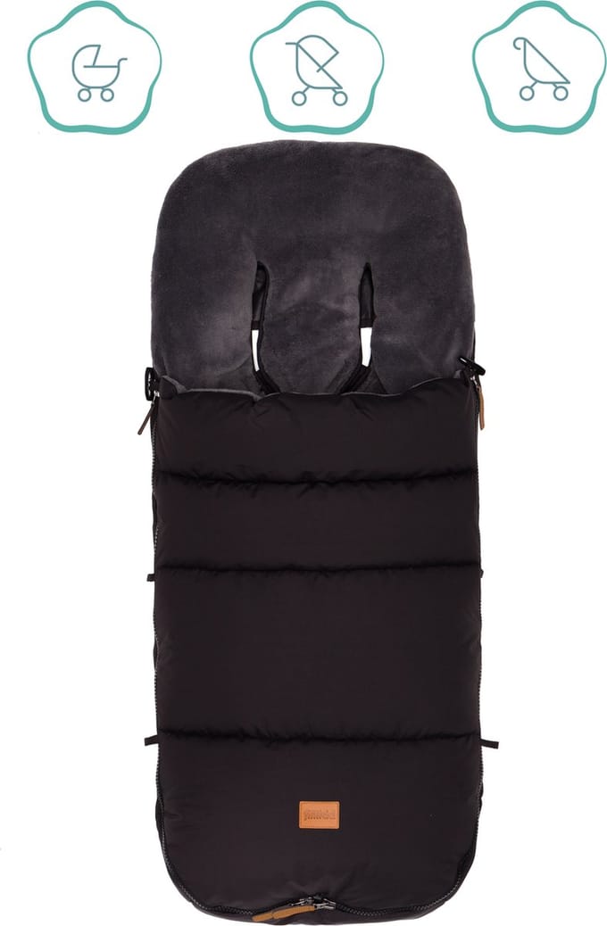 Winter voetenzak kinderwagen - antislip - thermoregulerend - zwart - fillikid
