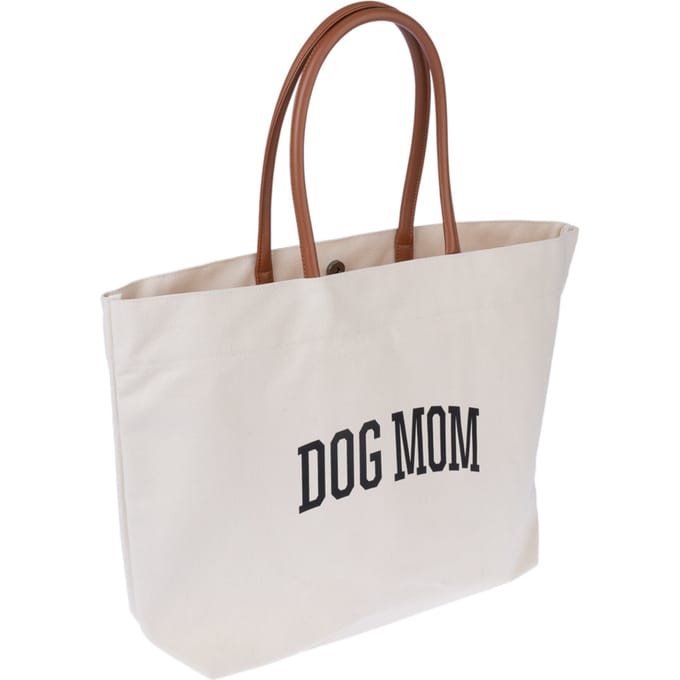 TIAKI canvas boodschappentas "Dog Mom" voor dierenliefhebbers