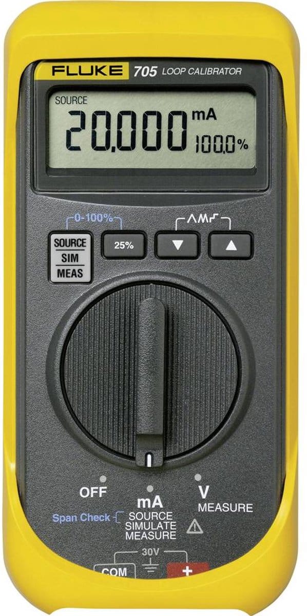 Fluke 705 Kalibrator Stroomsterkte 1x 9 V batterij (blok), meegeleverd