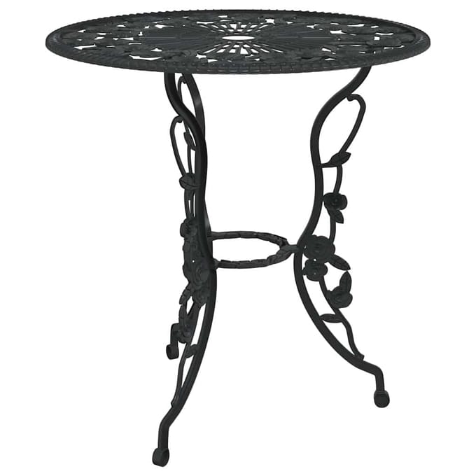 vidaXL - 3-delige - Bistroset - gietaluminium - zwart