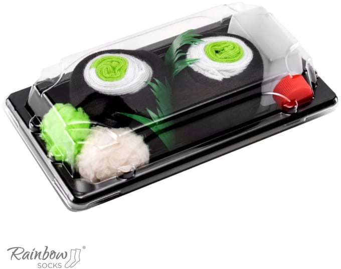 Rainbow Socks - Sushi Socks - Maki Komkommer - EU 41-46