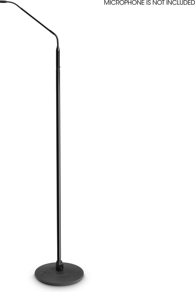 Gravity MS 23 XLR B - Microfoonstatief, met geintegreerde XLR, zwanenhals - zwart