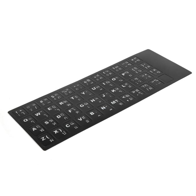 Autocollant de remplacement pour clavier thaïlandais, accessoire pour ordinateur de bureau et portable black