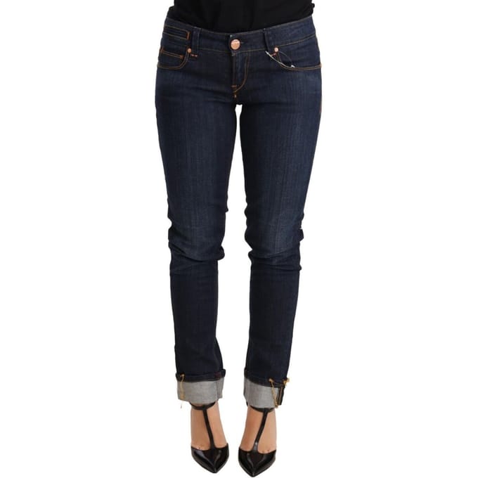 Skinny Jeans met Opgerolde Zoom