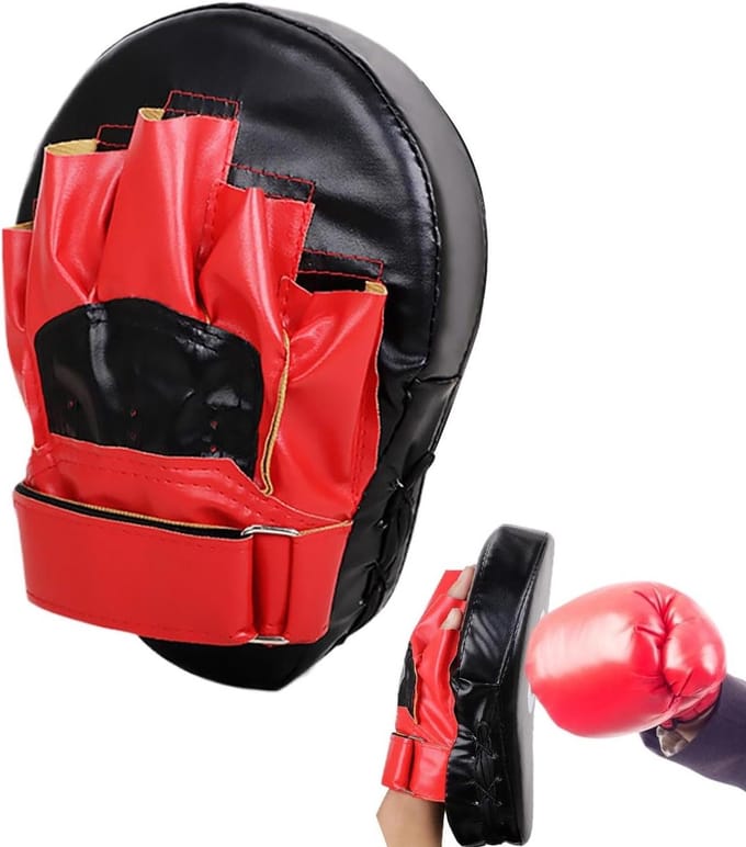 Bokshandschoenen Trainingspads - Kickboks Schild - Effectieve Training - Schokabsorberende Vulling - 25x17x8 cm - Zwart