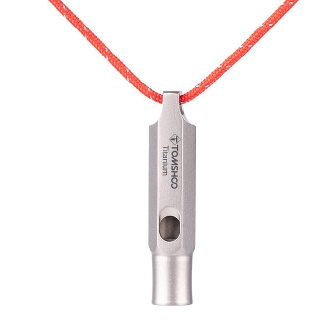 TOMSHOO Titanium noodfluitgeluid Verwisselbare veiligheidsfluitjes Luid tot 120 dB Ophangbaar Type 1
