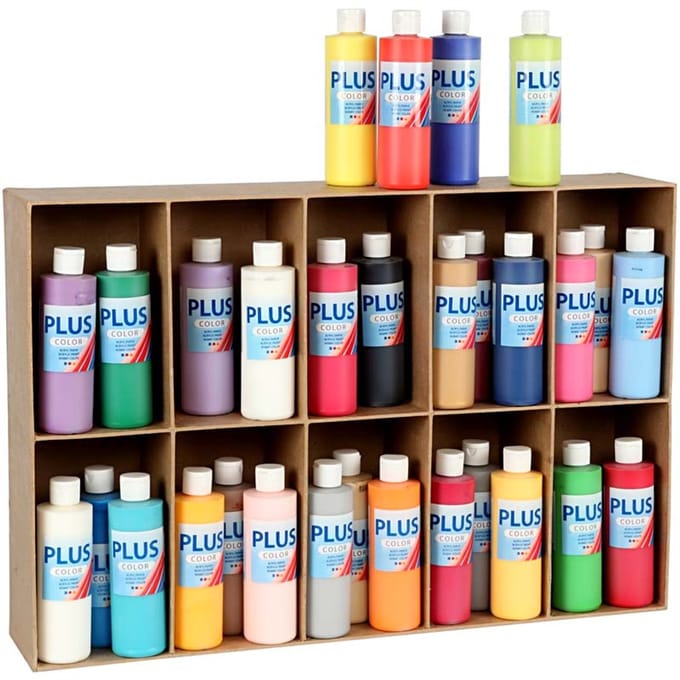 Plus Color Acrylverf, diverse kleuren, 30x250 ml/ 1 doos
