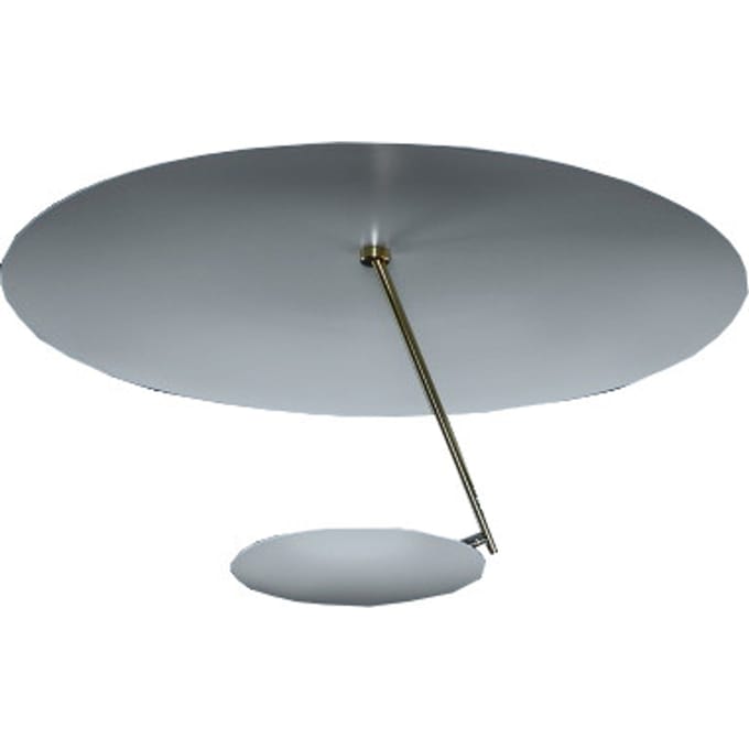 Catellani & Smith - Lederam C 150/C180 Plafondlamp - lampenkap wit - staaf wit - schijf wit - Ø 50