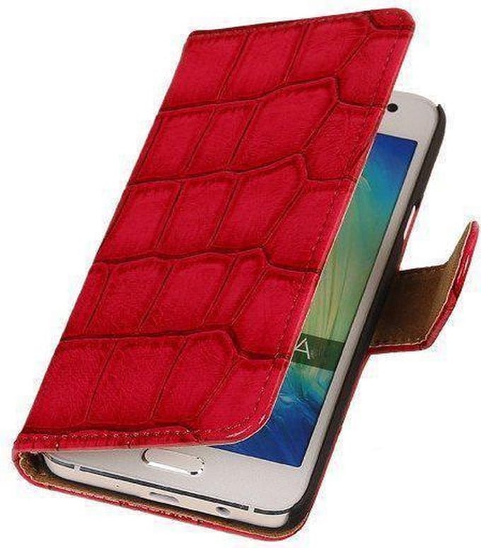 Roze Croco Samsung Galaxy Grand Prime Book/Wallet Case/Cover
