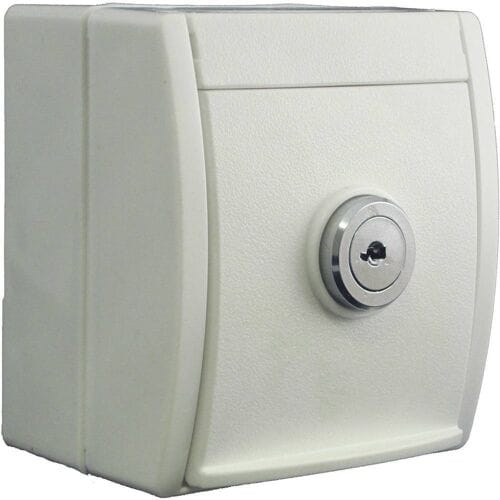 Busch-Jaeger Wandcontactdoos met randaarde afsluitbaar Ocean (opbouw) Wit 20 EWSL-54