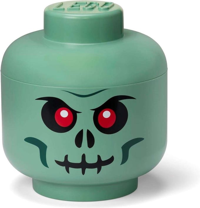 Opbergbox Hoofd Skelet Groen, Groot - LEGO