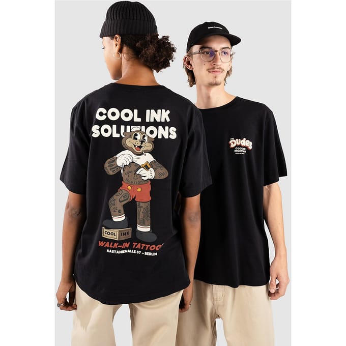 The Dudes Walking Tattoo T-Shirt zwart