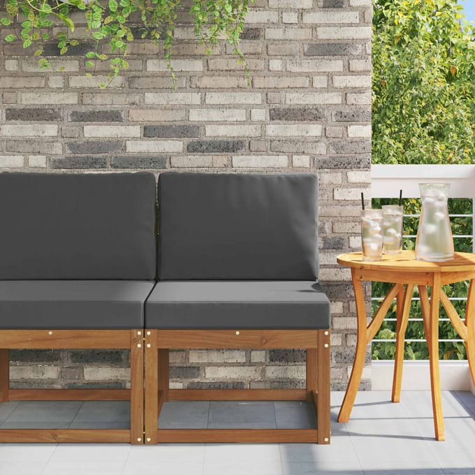 vidaXL - Buiten - Midden - Sofa - Massief - Acacia - Hout - Naturel