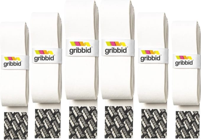 Gribbid Progrip - Hockeystick Grip - Zeemgrip - The Original Dutch Chamois - 6pack Wit