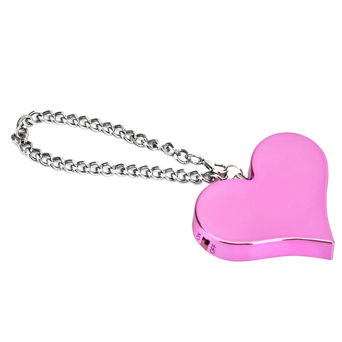 130DB Hartvorm Persoonlijk Veiligheidsalarm Sleutelhanger  (Roze) gray