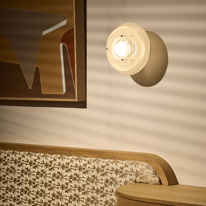 MARKET SET wandlamp Sunset Ø 28 cm, mistwit, glas, E27