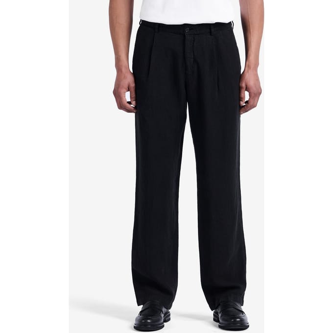 No Label Mayfair Linen Black Größe: W29L32 | Chinos Outlet | Herren | Schwarz