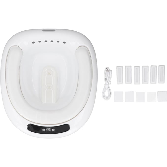 Bain de siège électrique pliable portable 1500 ml conception réglable baignoire de soin post-partum pour les femmes enceintes blanc