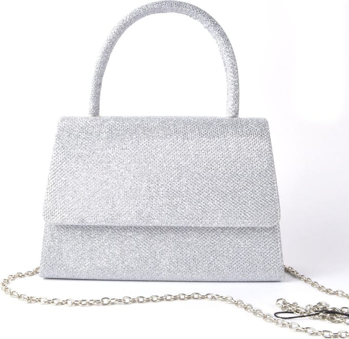 Giuliano avondtas glitter - silver