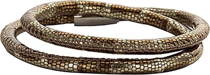 Montebello Armband Pinus - 316L Staal - Leer - 6mm - 19cm
