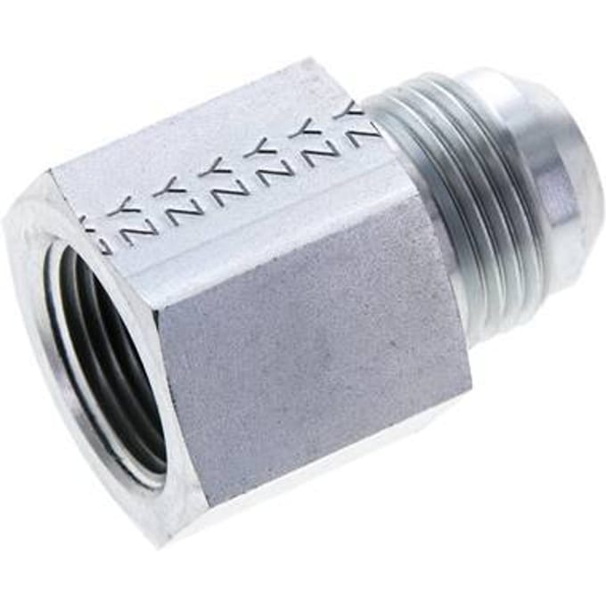 JIC  Verloopnippel UN 1-1/16''-12 Buitendraad X 3/4'' NPT Binnendraad Staal 170bar