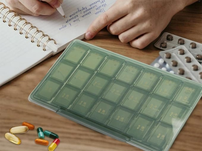 Pojemnik Na Leki - Medicijnendoos - Compact - Uitschuifbare Inzetstukken