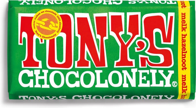 Tony's Chocolonely Melk Hazelnoot Chocolade Tablet - 180 gram