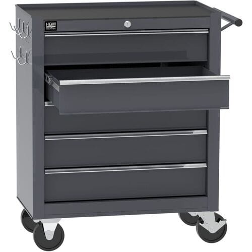 HBM gereedschapswagen 5 laden, 62 cm, grijs