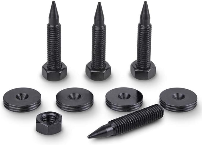 Luidspreker Spikes en Onderleggers M8 - 45mm L - Set van 4