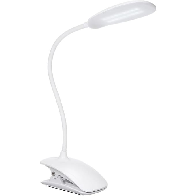 Dimbare LED-klem Tafellamp oplaadbaar Bediening wit