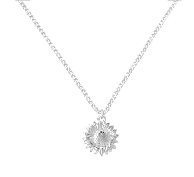 ARLIZI 2217 Ketting zonnebloem hanger - sterling zilver - 46 cm