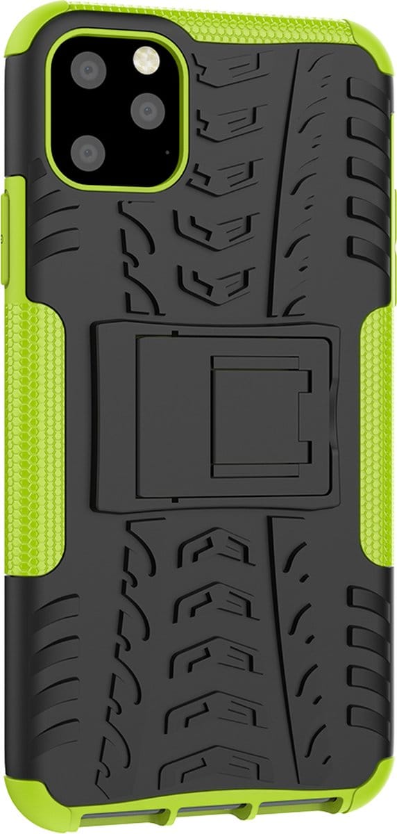 Peachy Shockproof bescherming hoesje geschikt voor iPhone 11 Pro Max case - Groen