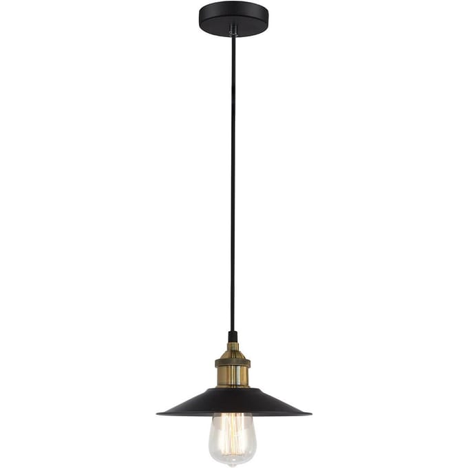 Zwarte Retro Loft Hanglamp D21 Kermio Metaal E27