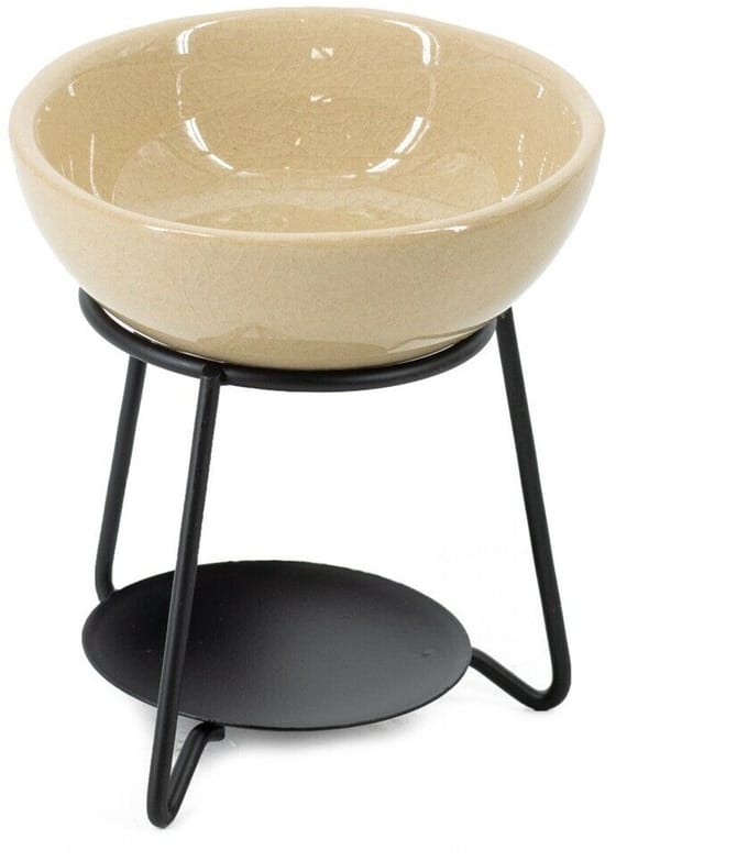 Geurbrander bowl keramiek beige