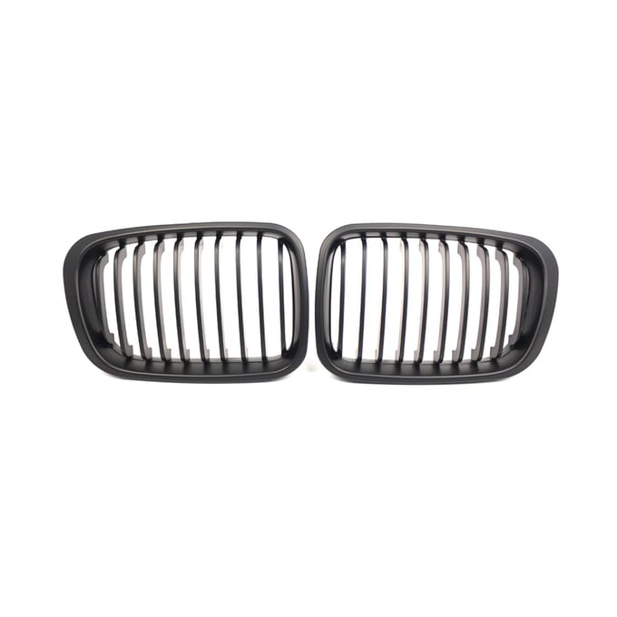 voor BMW E46 3 Serie 4-deurs 1998-2001 2 stuks matzwarte frontgrille gray