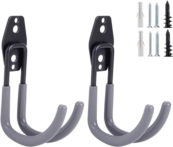Set van 2 wandgemonteerde tuinslanghouders - Heavy-duty opslag voor tuinslangen