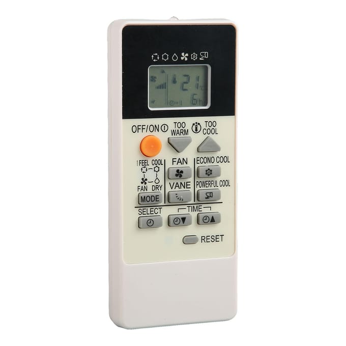 Télécommande de remplacement RU18A Boutons sensibles Petit contrôleur de climatiseur pour la maison gray