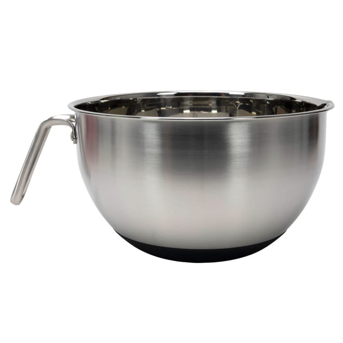 RVS beslagkom - diameter 24 cm - met greep