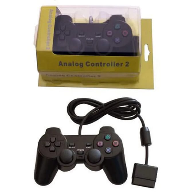 Controller compatibel met Playstation 2 en Playstation 1 met vibratiefunctie en ergonomisch ontwerp