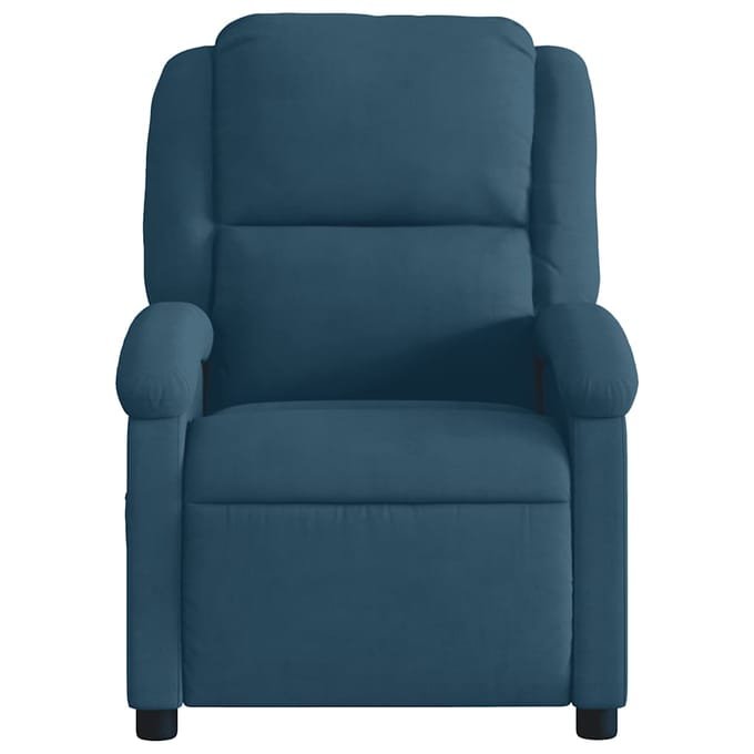 vidaXL - Fauteuil - verstelbaar - fluweel - blauw