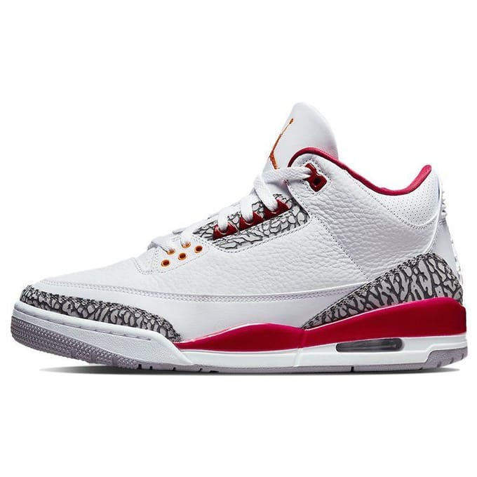 Air Jordan 3 Retro Cardinal Red Heren Sneakers Wit Light-Curry Cement-Grijs CT8532-126 46 white