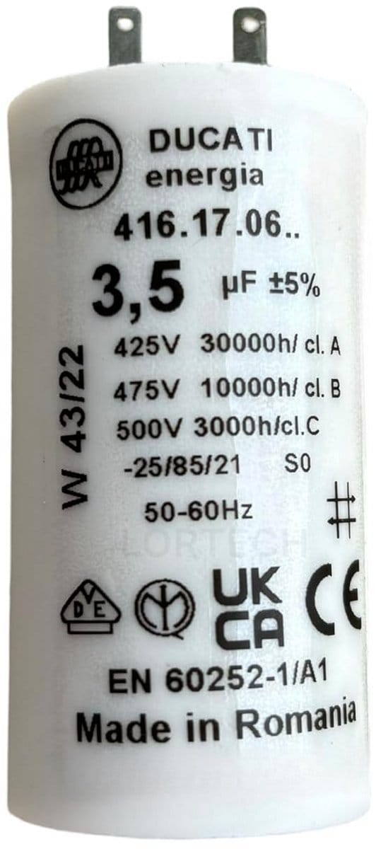 Condensator 3.5µF voor Rolluikmotor 8 tot 10 Nm