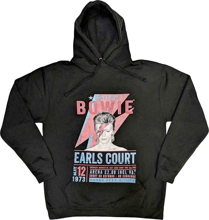 David Bowie - Earls Court '73 Hoodie/trui - M - Zwart