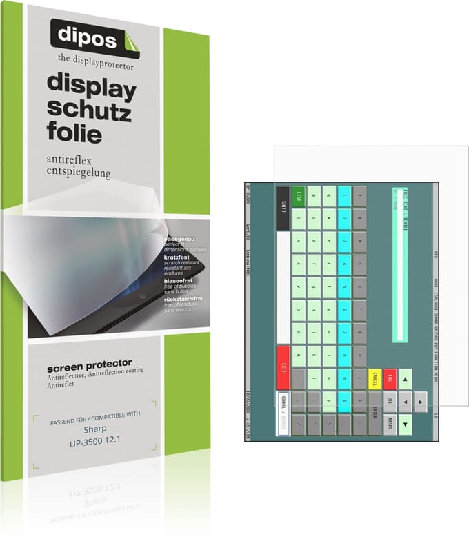 dipos – 2x Matte Beschermfolie geschikt voor Sharp UP-3500 12.1 | Krasbestendige & antireflecterende Screenprotector Ultra-Thin