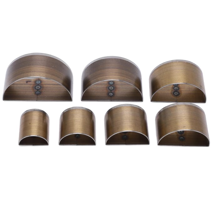 7PCS Coupeur de Matrices en Cuir 20 à 50mm Artisanat Cuir Formes Découpées Forme Demi-Cercle Acier Rapide Coupe du Cuir gray